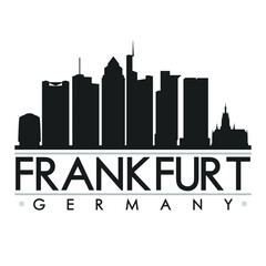 Frankfurt Skyline Silhouette Design City Vector Art