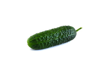 Cucumbers on a white background. Suitable for mockups and backgrounds. Cooking. Vegetables.