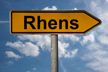 Obraz premium Wegweiser Rhens