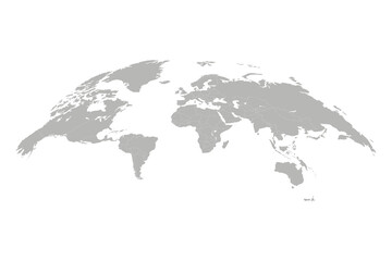 Fototapeta premium World map vector illustration. 3D globe world map isolated on white background