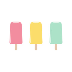 Ice cream isolated on white background. Vector illustration