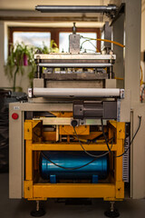 Plastic biscuit packaging machine. Industry. Packaging.