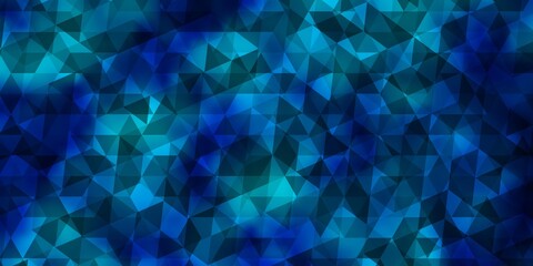 Fototapeta premium Light BLUE vector template with crystals, triangles.