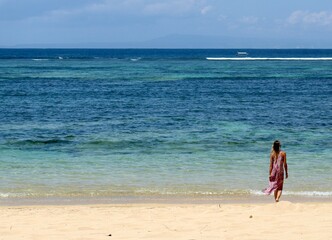 woman on the beach