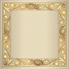 Golden ornate decorative vintage design