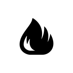 Fire or flame glyph icon