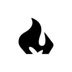 Fire or flame glyph icon