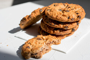 chocolate chip cookies on a plate