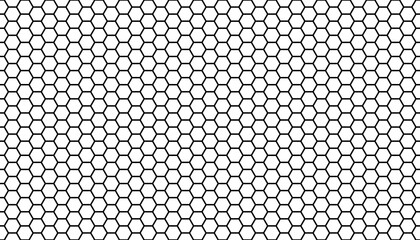 Black honeycomb on a white background. Seamless texture. Isometric geometry. 3D illustration