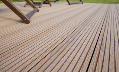 wooden decking outside floor