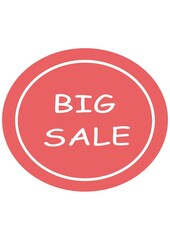 Big sale. Pink round sign for fasting. Abstract advertising promotion banner.