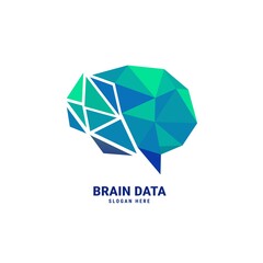 Modern Creative Brain Connected Logo Design Template