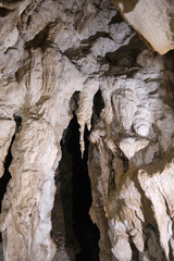 Inside Stopica cave with the stalactites, Serbia
