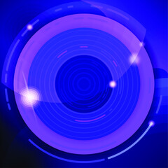 Futuristic design abstract background of dark blue and perpur circle. Eps 10 vector. 