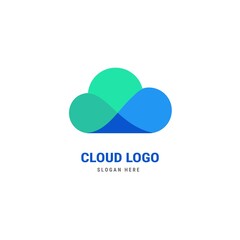 Creative Cloud Icon Logo Design Vector Illustration