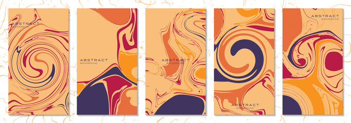 Obraz premium Vector set of social media stories, design templates, backgrounds with copy space for text. Trend shape for banner, greeting card, poster, advertising, discount banner. Every background is isolated. 
