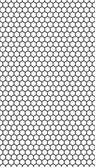 Black honeycomb on a white background. Seamless texture. Isometric geometry. 3D illustration