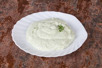 Cottage cream snack with herbs