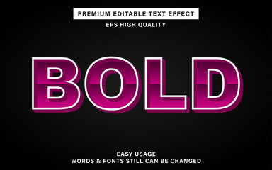 editable text effect bold