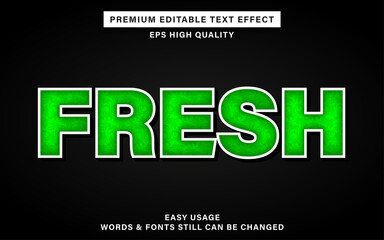 editable text effect fresh