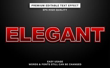 editable text effect elegant
