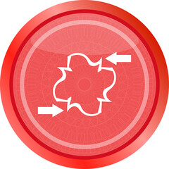 abstract sign with arrow set on icon (button)