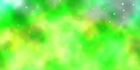Light Green, Yellow vector texture with beautiful stars. Modern geometric abstract illustration with stars. Best design for your ad, poster, banner.