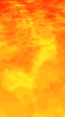 Abstract Fire Background with Flames. Wall of Fire. Glare on the water. 3D illustration