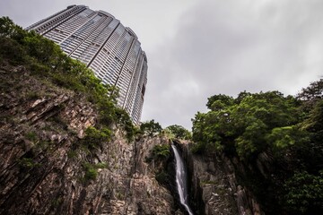 Waterfall in the city