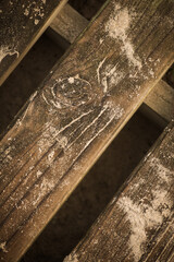 closeup of wood walk way on the beach.