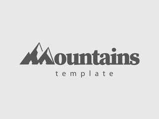 Mountain silhouette logo symbol icon
