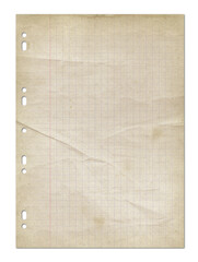 Fototapeta premium Old worn lined paper texture background