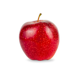 Fresh red ripe apple fruit isolated on white background, die cut with clipping path