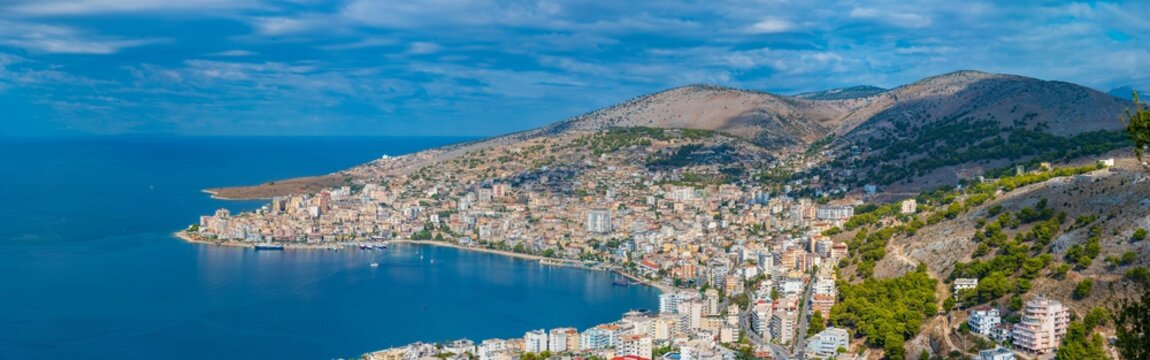 Aerial view of Sarande in Albania