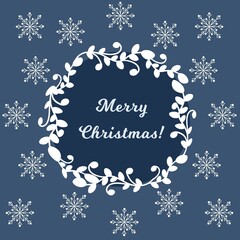 christmas card with snowflakes