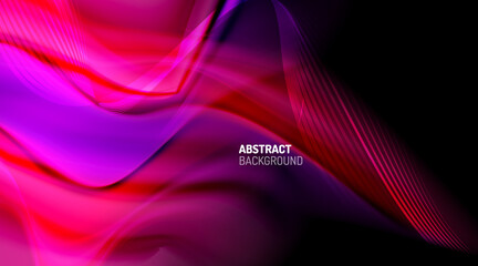Liquid colors fluid gradients on black background