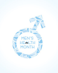 Vector illustration for men's health awareness month