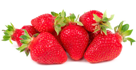 strawberries on a white background