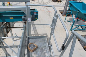 Oil pipes in a petrochemical plant during the production of oil and gas