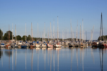 boats in a marina in helsinki