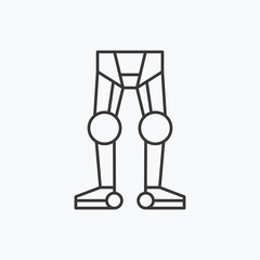 Robotic leg icon. Vector Illustration