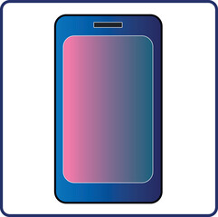 vector illustration, one smartphone on a white background. frame isolated object. icon design, logo design. symbol.
