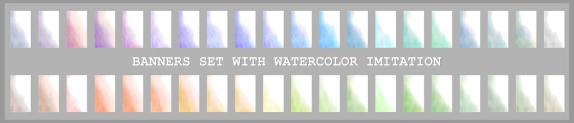 colorful watercolor spots vector imitation of watercolor, a set of light multi-colored backgrounds for business cards posters banners office printing
