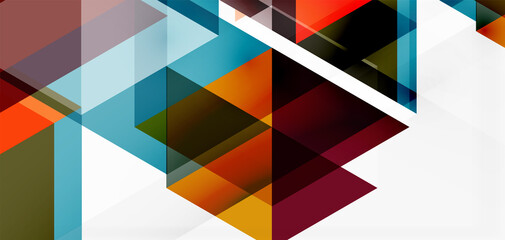 Geometric abstract background, mosaic triangle and hexagon shapes. Trendy abstract layout template for business or technology presentation, internet poster or web brochure cover, wallpaper