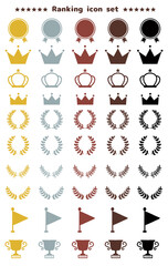 イラスト素材: ランキング　アイコン　セット