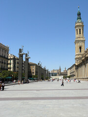 Zaragoza (Spain). Plaza del Pilar in the city of Zaragoza