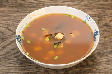 Japanese tradtitional Miso soup with tofu