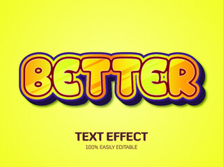 Obraz premium Editable 3d style text effect. Colorful font mode