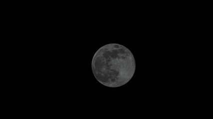 moon with clear black sky