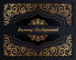 vintage background with golden ornament